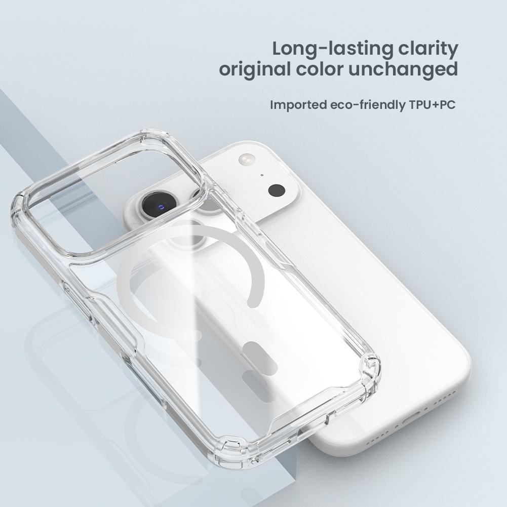 NILLKIN Для iPhone 17 Pro Max Воздушный чехол Nature TPU Pro Магнитный Прозрачный Мягкий Силиконовый Чехол Прозрачный Чехол