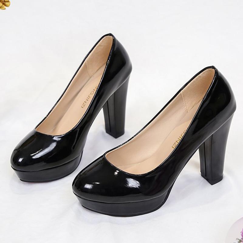 Fashion Women Pumps Shoes Pointed Toe High Heels PU Leather Shallow Slip-On Round Toe Casual Wedding Party Derss Solid Heels Women Shoes