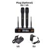 Профессиональная 16-канальная беспроводная ручная микрофонная система UHF 2 микрофона 1 приемник 6,35 мм