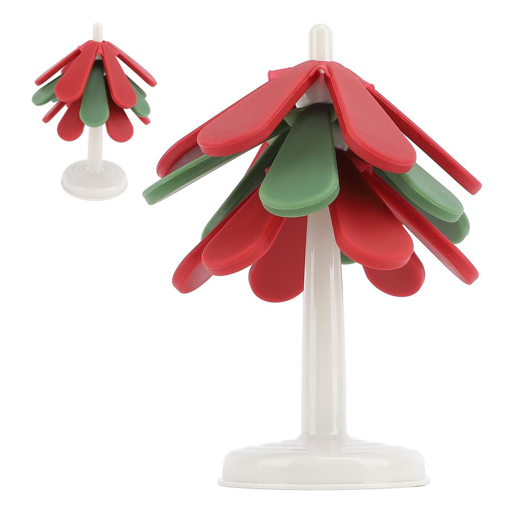 Силиконовые подставки под елку для рождественского украшения, термостойкие подставки под горячие блюда