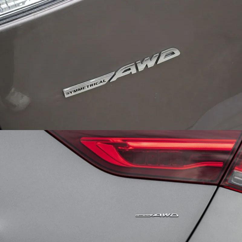 3D Стайлинг автомобиля СИММЕТРИЧНЫЙ AWD автомобиль Капот Крыло багажник Задний капот Шильдик Наклейка Эмблема Значок Наклейка