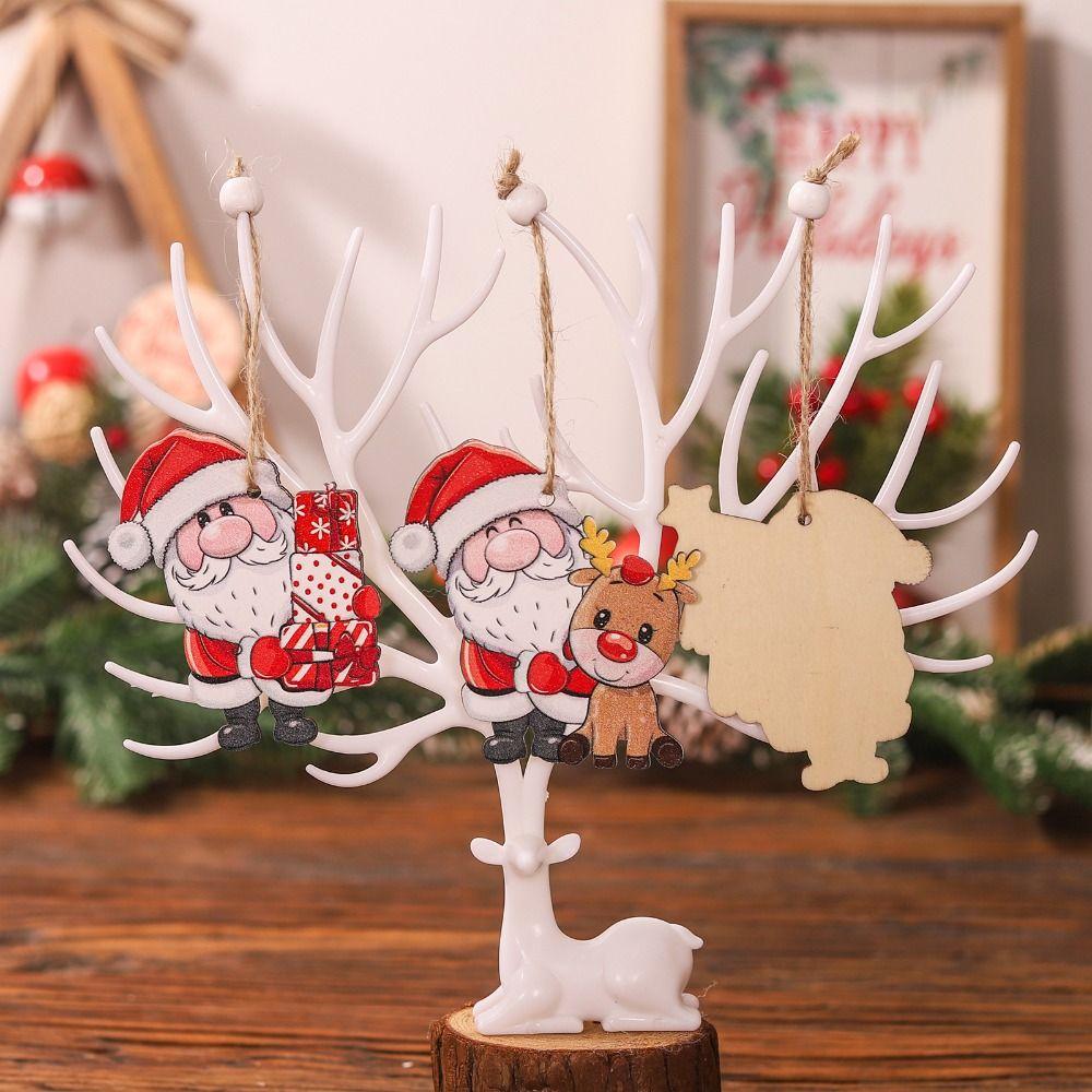 9 шт./компл. Деревянная поделка Рождественская деревянная подвеска Рождественская елка ломтики украшение Рождественская елка