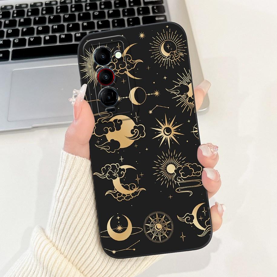 For Tecno Camon 18 Premier Case CH9 CH9n Shockproof Silicone Soft Bumper For Tecno Camon 18 P 18P 18i Camon18 Flower Phone Cover