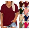 Summer Tops For Women V-Neck Short Sleeve Comfy Womens Tops T Shirts