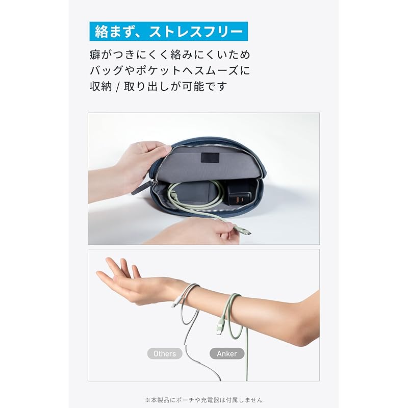 Anker USB-C & Cable (1.8m, 240W, Highly Durable Nylon) USB PD Compatible MacBook Pro iPhone Galaxy iPad Pro/Air Various Support Green