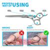SANGELAR 6 Inch Senior Hairdresser Professional Hair Scissors Cutting Scissors Thinning Shear Barber Hairdressing Beautiful Design Grooming Tools