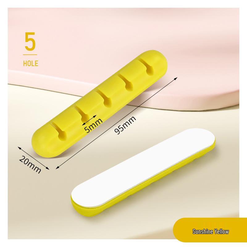 Multi-Hole Self-Adhesive Cable Organizer and Power Cord Holder