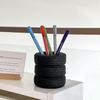 Creative Tyre-shaped Office Supplies Desktop Multifunctional Makeup Brush Storage Tube