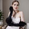 1Pair Satin Gloves Elastic Force Wedding Retro Style Long Gloves Banquet Gloves Wedding Gloves