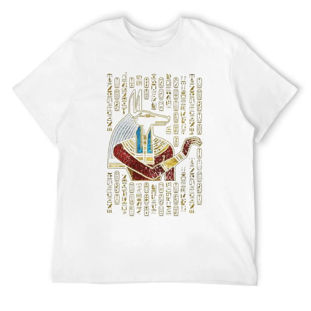 Egyptian Anubis Ornament Classic For Sale T-shirts Funny Graphic T-shirt Crewneck Motion Nerd Leisure Eur Size