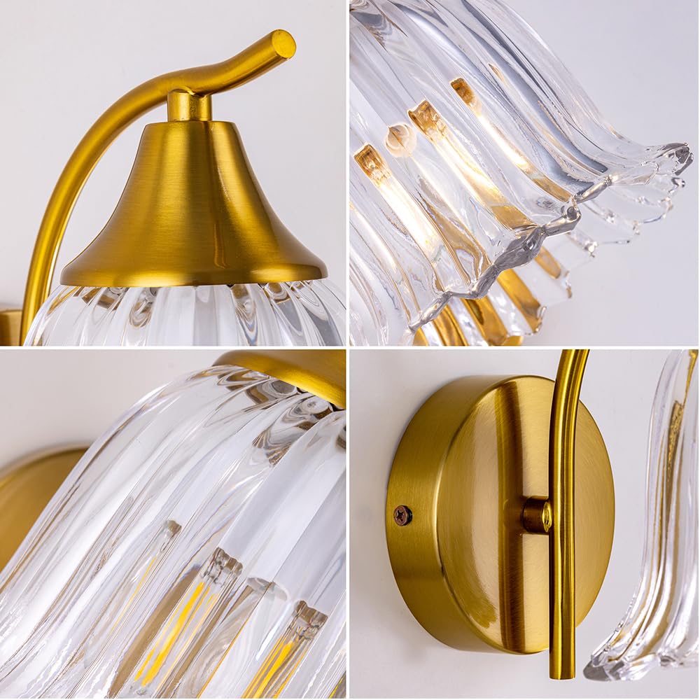 Stylish LED Wall Light with a Nordic Design, This Simple, Glass-backed Wall Lamp Provides Indirect Lighting for Bathrooms, Bedrooms, Dining Rooms,