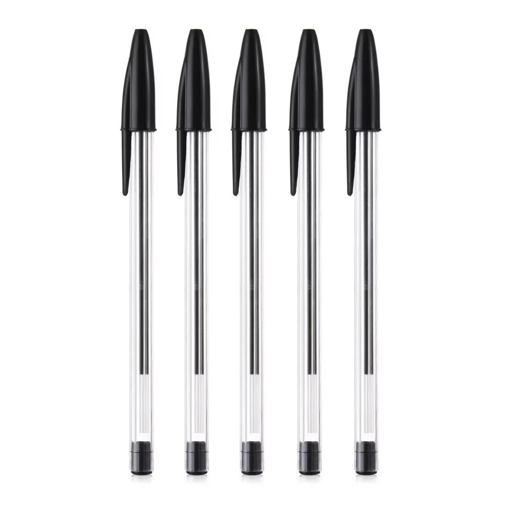 5PCS Quick-drying Ballpoint Pen Black/Blue/Red Ink Signature Pens Simple Neutral Pen Student Test
