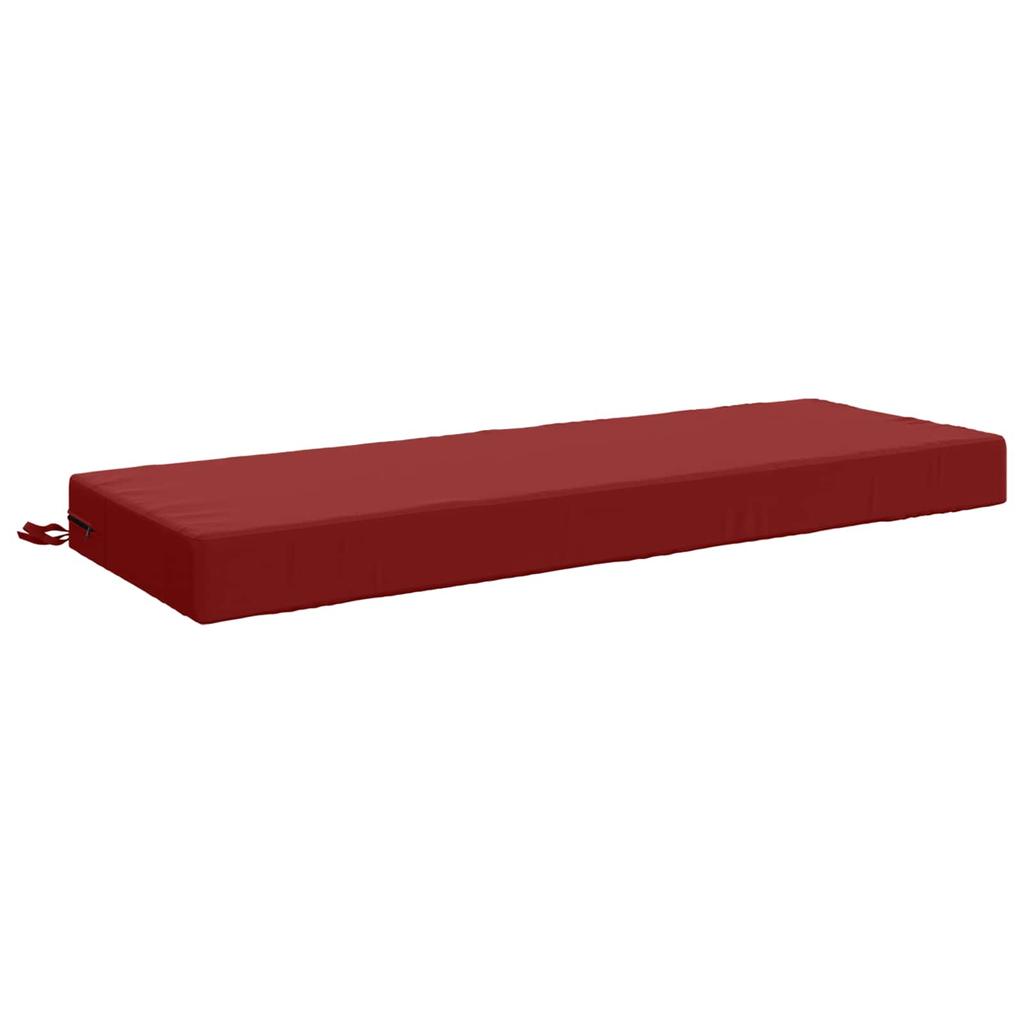 Seat Cushion SOEST 100percent Polyester Wine Red 120 x 40 x 10 cm
