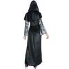 Halloween New Skull Print Witch Long Vampire Costume, Queen Devil Dress Costume