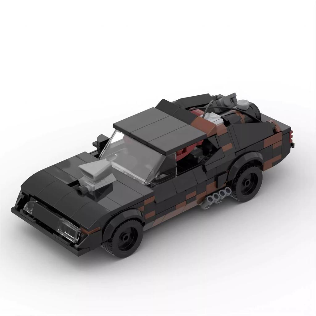 MOC Technical Car Movie Mad Max V8 Interceptor Muscle Car 8 Stud Vehicles Sets Building Blocks Kid Toys Christmas Gift