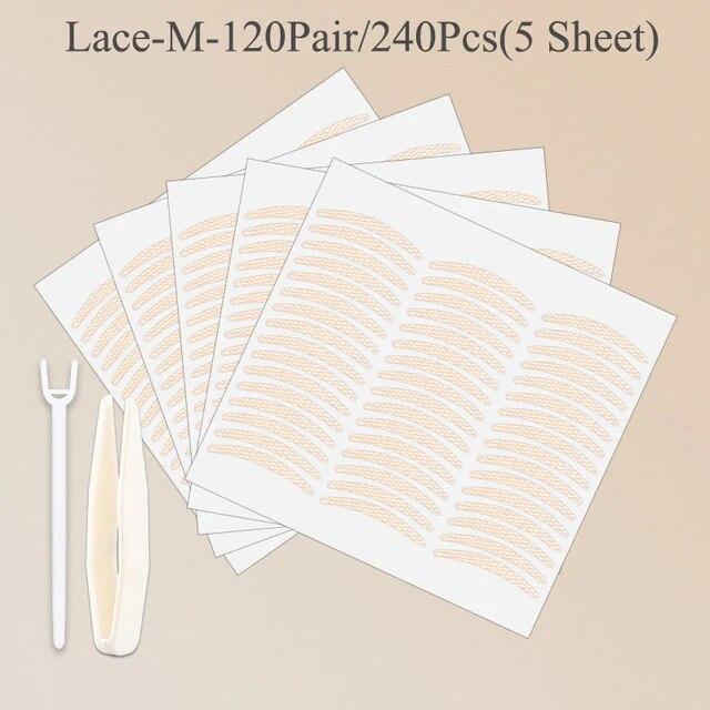 Eyelid Tapes Stickers Invisible Double Fold Eyelid Lace Paste Self-adhesive Natural Eye Tape Make Up Tool Clear Stripe