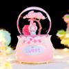 Enchanting Drifting Snow Glowing Eight Music Box - Delightful Sakura Tree Rotating Crystal Ball Desktop Decoration Gift
