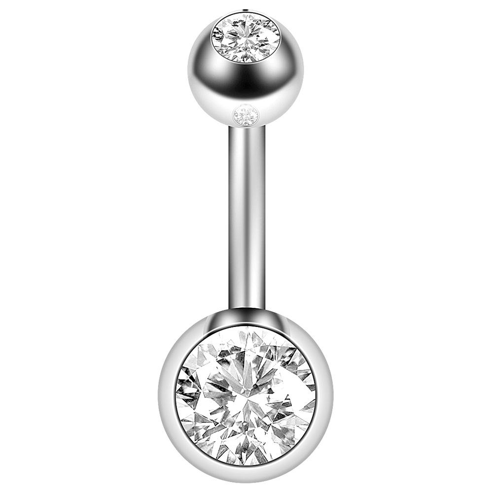 Комбинационный набор колец для пирсинга пупка из нержавеющей стали с жемчужиной