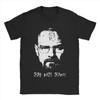 Мужская футболка Say My Name Breaking Bad Уолтер Уайт Футболки из чистого хлопка Винтажные футболки с коротким рукавом и круглым вырезом Летние футболки