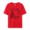 Eat Cheese And Sin T-shirts Casual Luxury Designer T-Shirts For Men Retro Top T-Shirt Normal Tees Cool