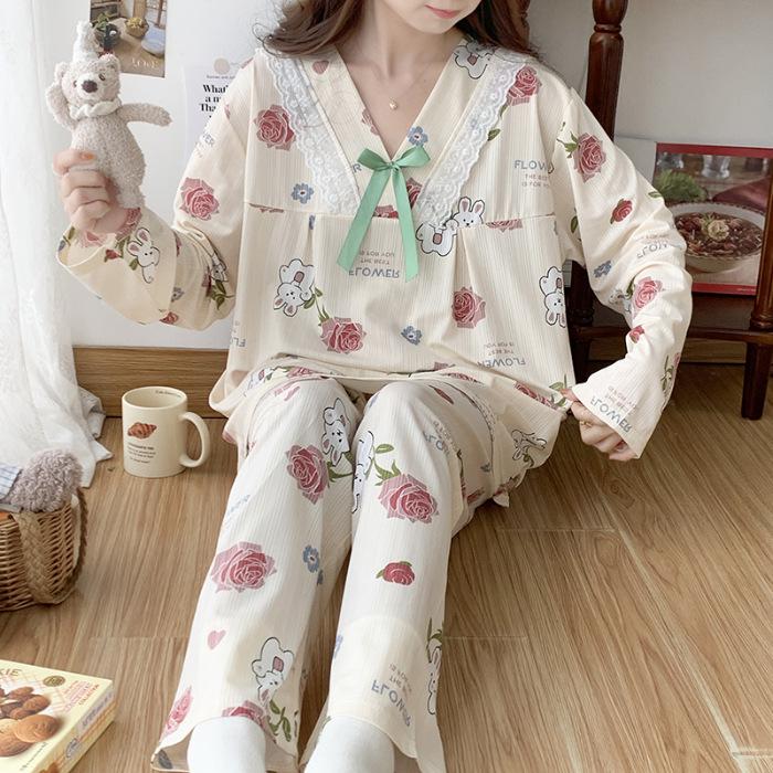 Пижама Sweet Princess для женщин больших размеров - комплект с длинными рукавами для весны и осени