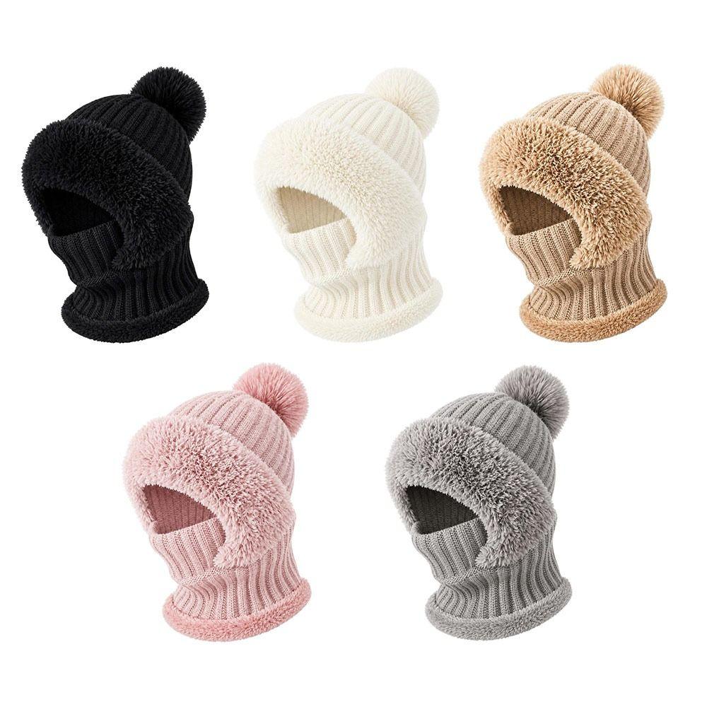 Windproof Neck Warmer Thick Warm Full Face Mask Hat Fashion Knitted Balaclava Hat Winter
