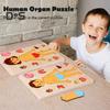 Body Parts Puzzle Matching Game Educational Human Body Structure Anatomy Puzzle Board Kids Toddlers Wooden Body Puzzle Learning STEM Toy