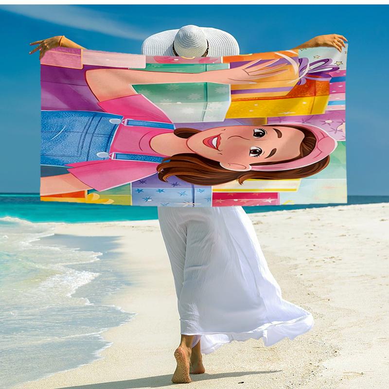 Ultra-Soft Beach Towel with Ms. Rachel Theme,Ideal for Pool - Camping, Diving - Perfect Travel Essential, Vibrant Beach Towel.