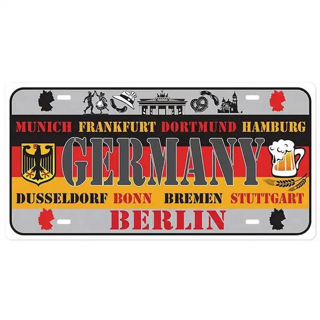 Spain License Plates for Wall Art Decoration Metal Tin Signs Vintage Tags Metal Automotive Signs For Cafe Bar Club Garage Pubs