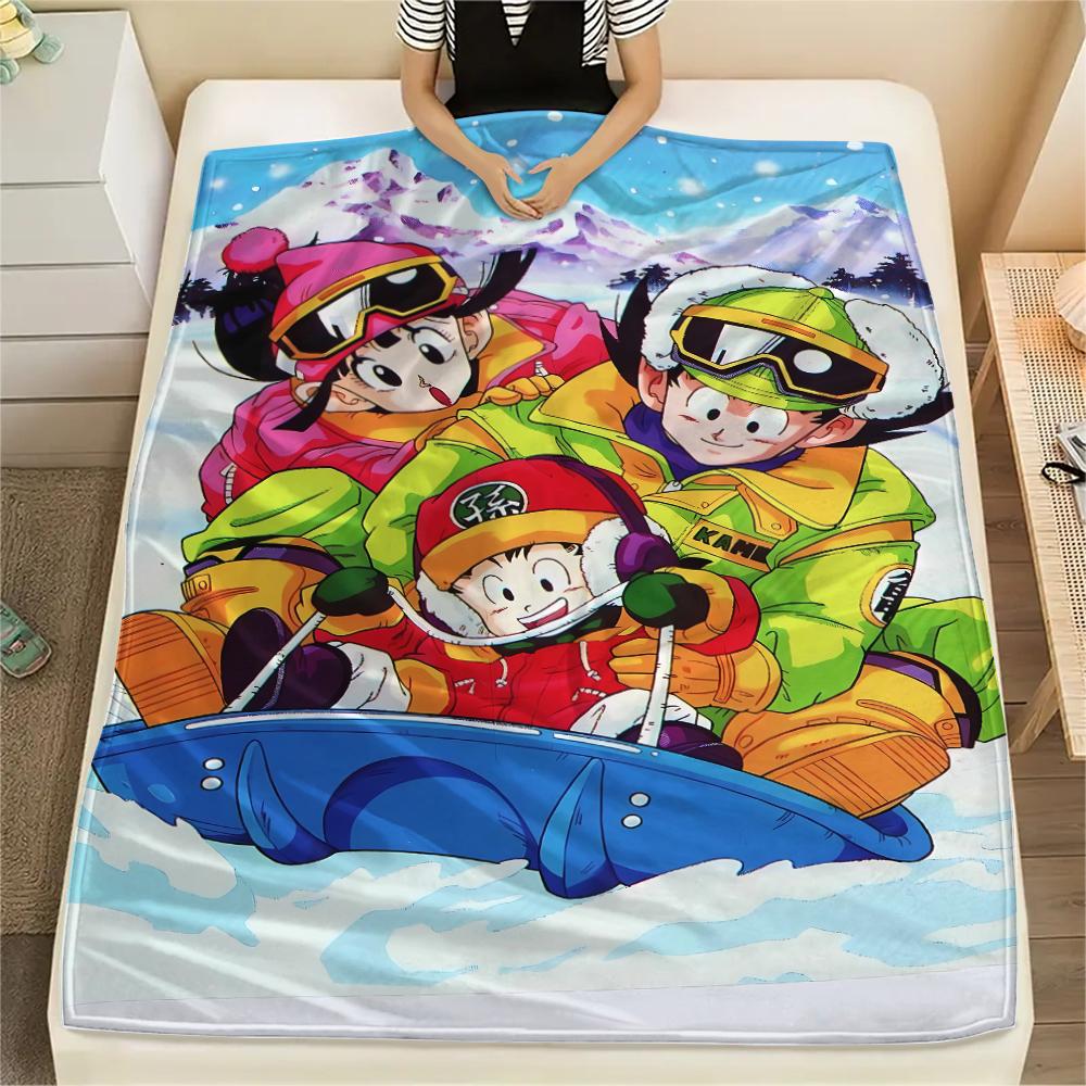 Dragon Ball characters Print Flannel Blanket,High quality Comfortable for All Seasons,Home Decor,Warmth and Comfort,Perfect for Christmas Gifts