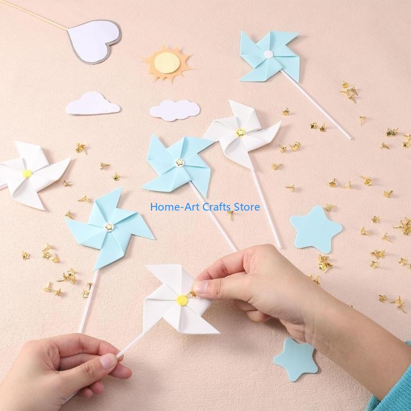 Y3NA Mini Brads Pattern Clips Metal Paper Clasps Split Pins Star Head Clips for DIY