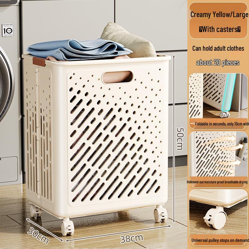 Foldable Large Capacity Laundry Hamper for Bathroom and Household Use