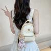 Disney Strawberry Bear Soft Cute All Over Print Studded Sweet Exquisite PU Backpack Women Backpack Strawberry-Pink Cream-Yellow BMK-73406