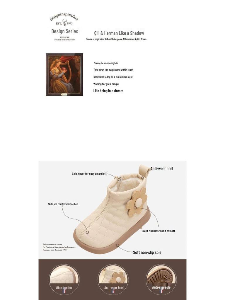 Женские ботинки Мартинсы - Теплые, Велюровые, С цветочным принтом, Кожаные, Короткие ботинки на Осень и Зиму