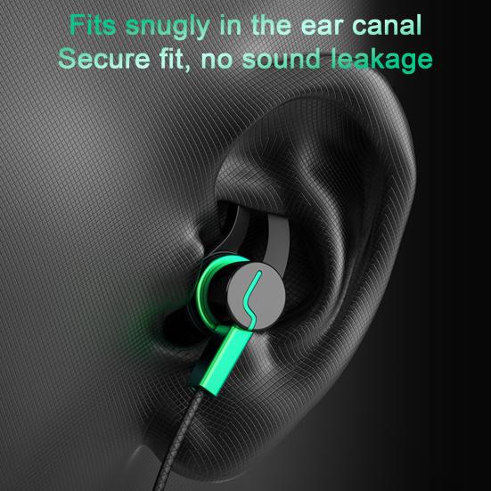 Wired Earphone Stereo Sound Sports Headset with Microphone 3.5mm/Type-C Plug In-ear Headphone for Game Music