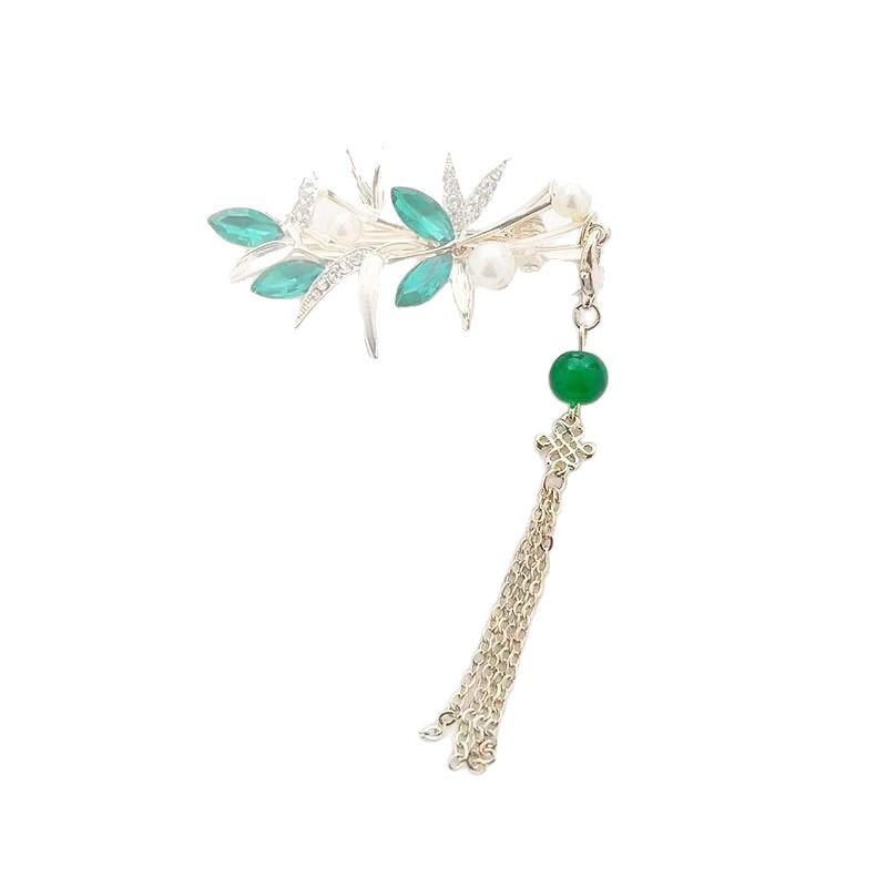 Заколка для волос со стразами и цветком: Элегантный, маленький зажим-пружинка для взрослых