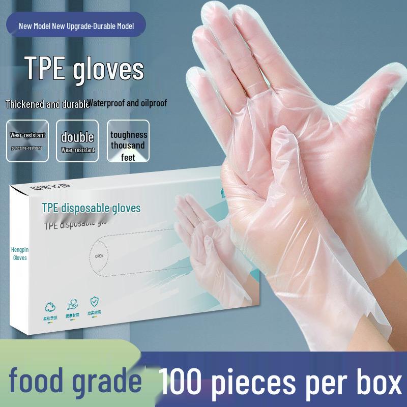 Durable Food-Grade TPE Gloves: Thin, Disposable, Thickened for Kitchen, Baking, and Cleaning