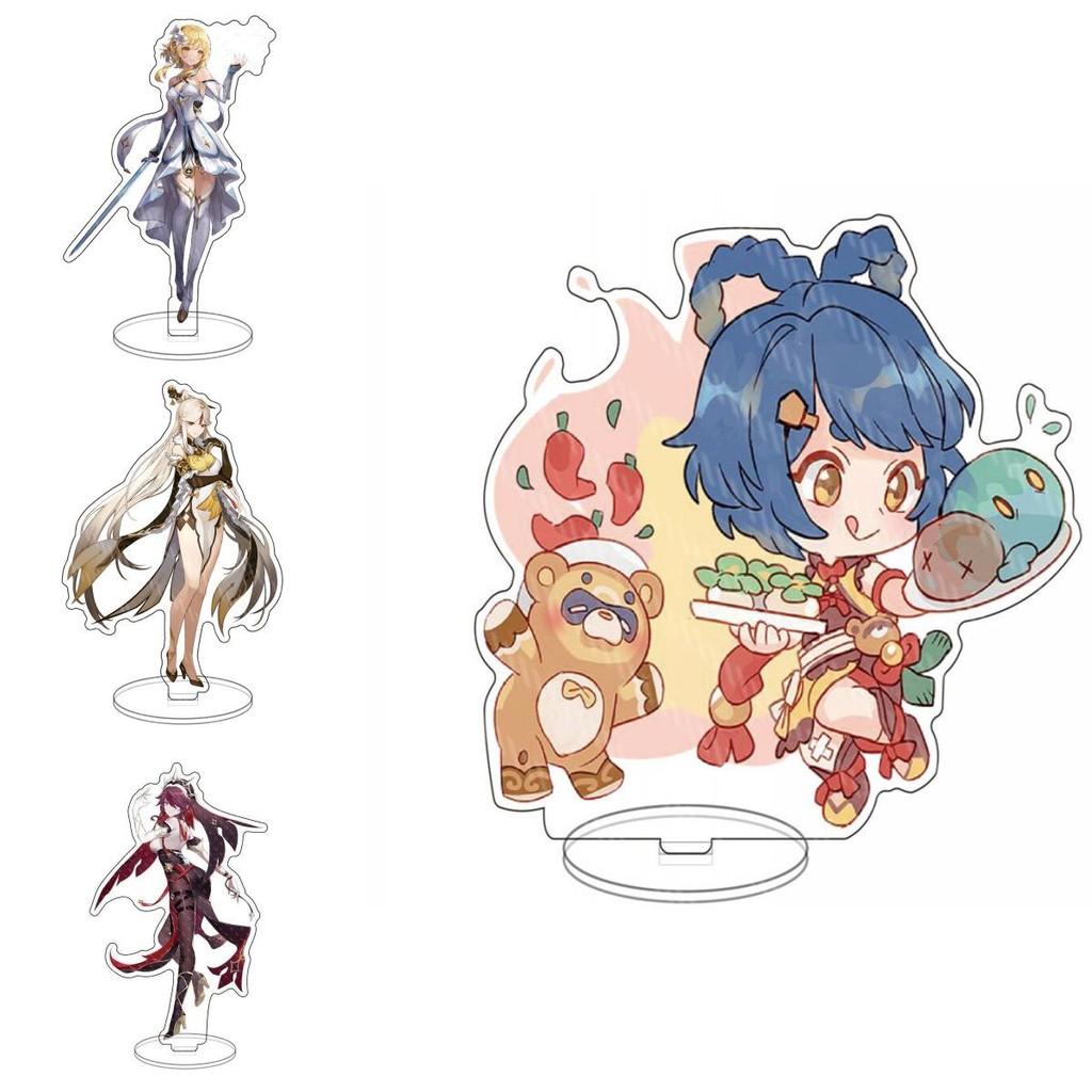 Genshin Impact Барбатос Кэцин Барбара Хутао Акриловая подставка для фигурки Идеально для декора