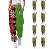Женские повседневные модные рождественские принтованные повседневные брюки спортивные брюки длинные брюки брюки с эластичной резинкой на талии