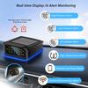 Система мониторинга безопасности сигнализация солнечная TPMS цифровой ЖК-дисплей грузовик RV TPMS со световым индикатором предупреждение сигнализация давления в шинах автомобиля 6 внешних датчиков