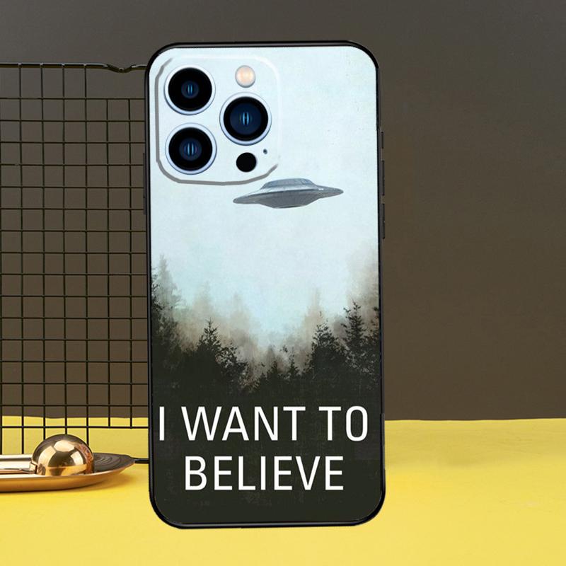 Я хочу верить Funda для iPhone 12 13 Mini 11 14 15 Pro Max XS X XR SE 2020 7 8 14 15 Plus Чехол для телефона