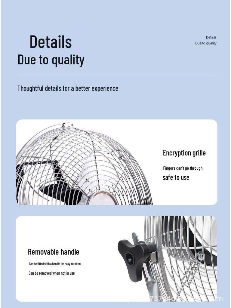 Wind Light Yang High-Power Industrial Electric Floor Fan for Home and Restaurant Use