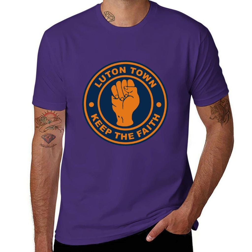 Luton Town keep the faith T-Shirt customs cute tops anime mens t shirts casual stylish