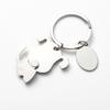 Creative Cartoon Dog Key Chains Rotatable Head Lovely Pet Smooth Stainless Steel Children's Funny Key Chain