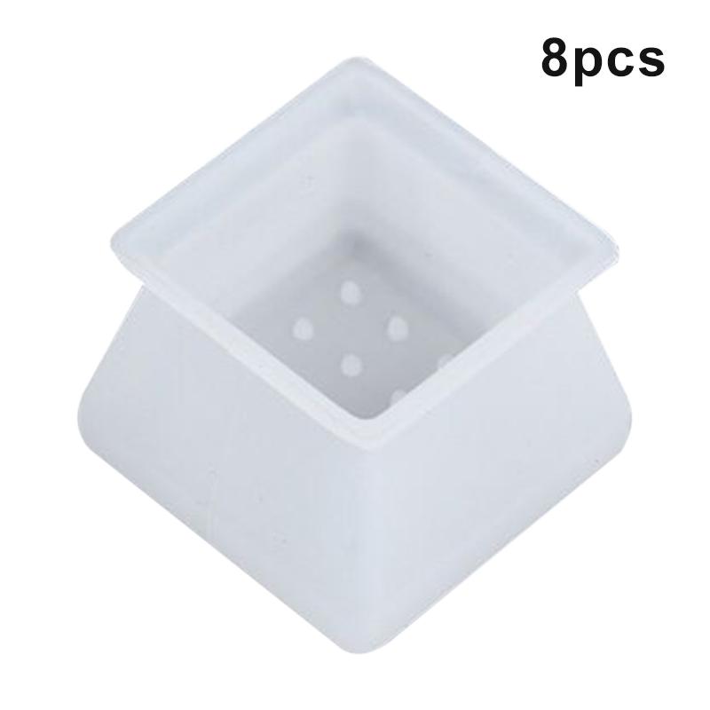 4/8/16pcs Silicone Chair Foot Covers Square Table Leg Protective Pad Anti Slip Silent Floor Furniture Protection Pad For Chair