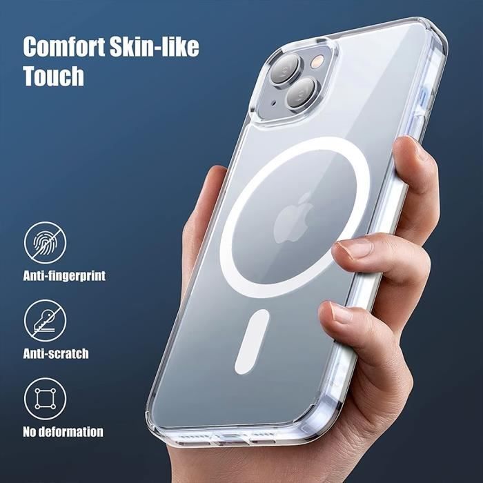 Case for iPhone 14 - BOOLING - Transparent - Silicone - Shockproof Protection - Wireless Charging