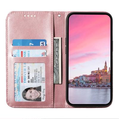 Чехол для iPhone 17 из ПУ-кожи с текстурой теленка, чехол-кошелек для телефона с ремешком на запястье
