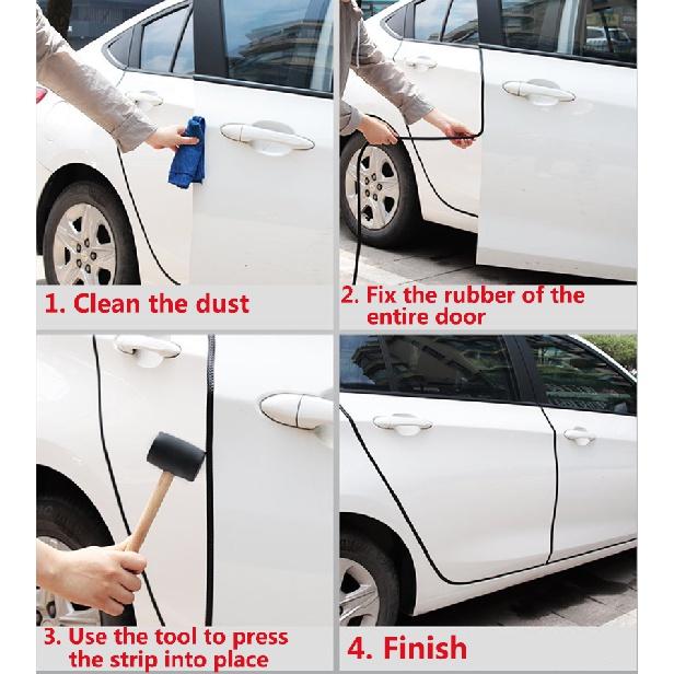 Универсальная защитная пленка для двери автомобиля, декоративная полоса, автодверная кромка, защитная наклейка на бампер, наклейки против царапин, автомобильный уплотнитель, герметик