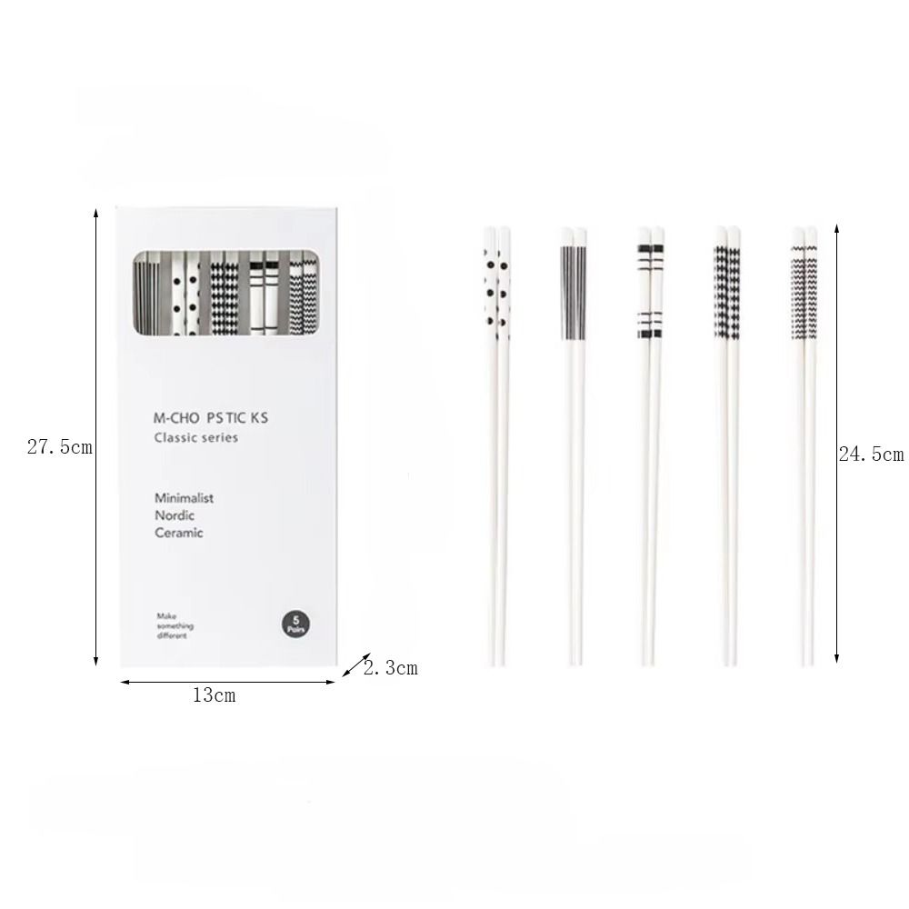 5 Pair Set Anti-scalding Mould Resistant Chopstick Chinese Chopsticks  Kitchen Tableware Accessories