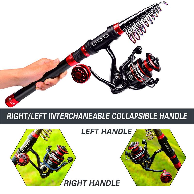 Новый рыболовный набор, комбинированная телескопическая удочка 1,8-3,6 м, карбоновая дорожная удочка с вращающейся катушкой, крючок для наживки, рыболовная сумка, подходит для летней пески